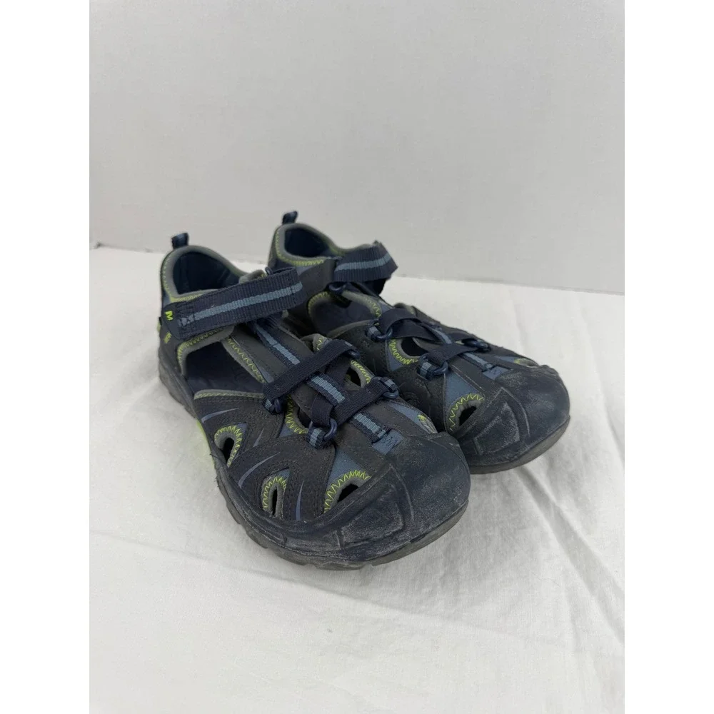 Merrell Hydro Navy Blue Lime Green Water Sandals MY53375‎ Mens 6 Womens 7.5